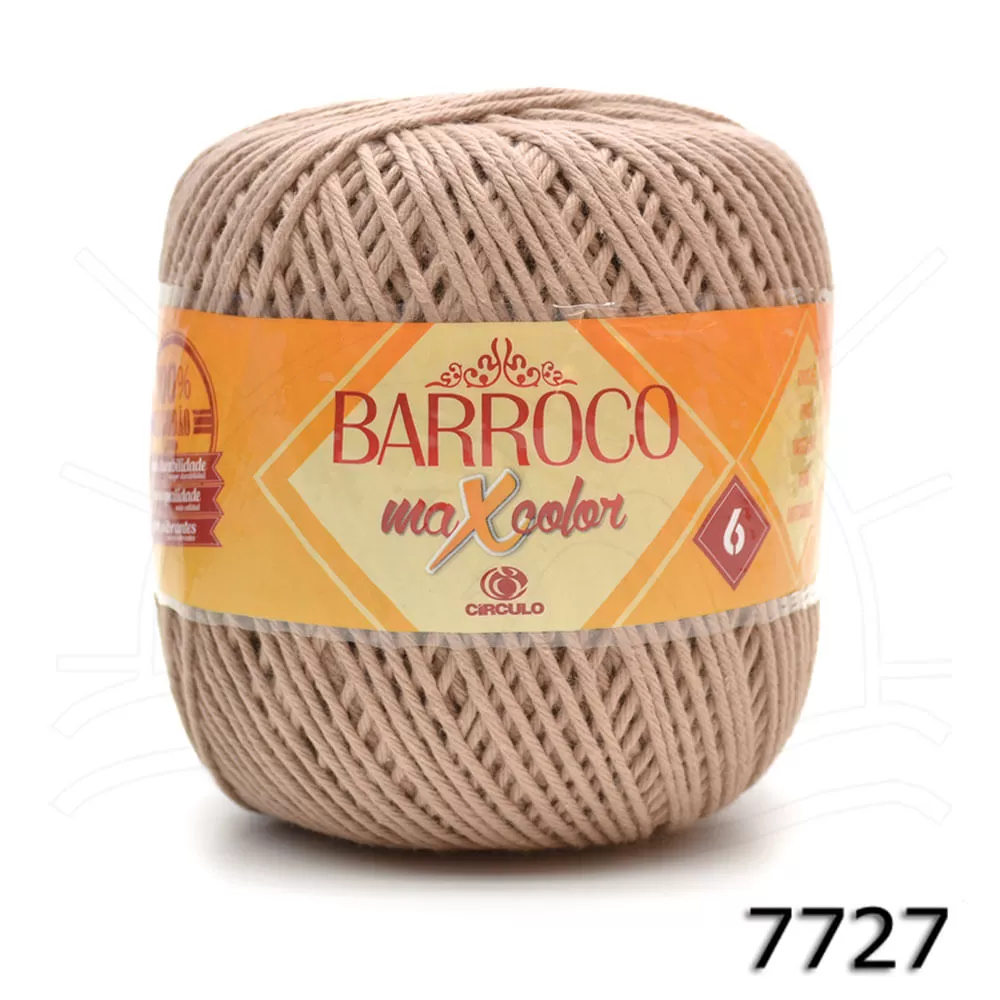 Novelo de Barroco Maxcolor cor Caqui 7727