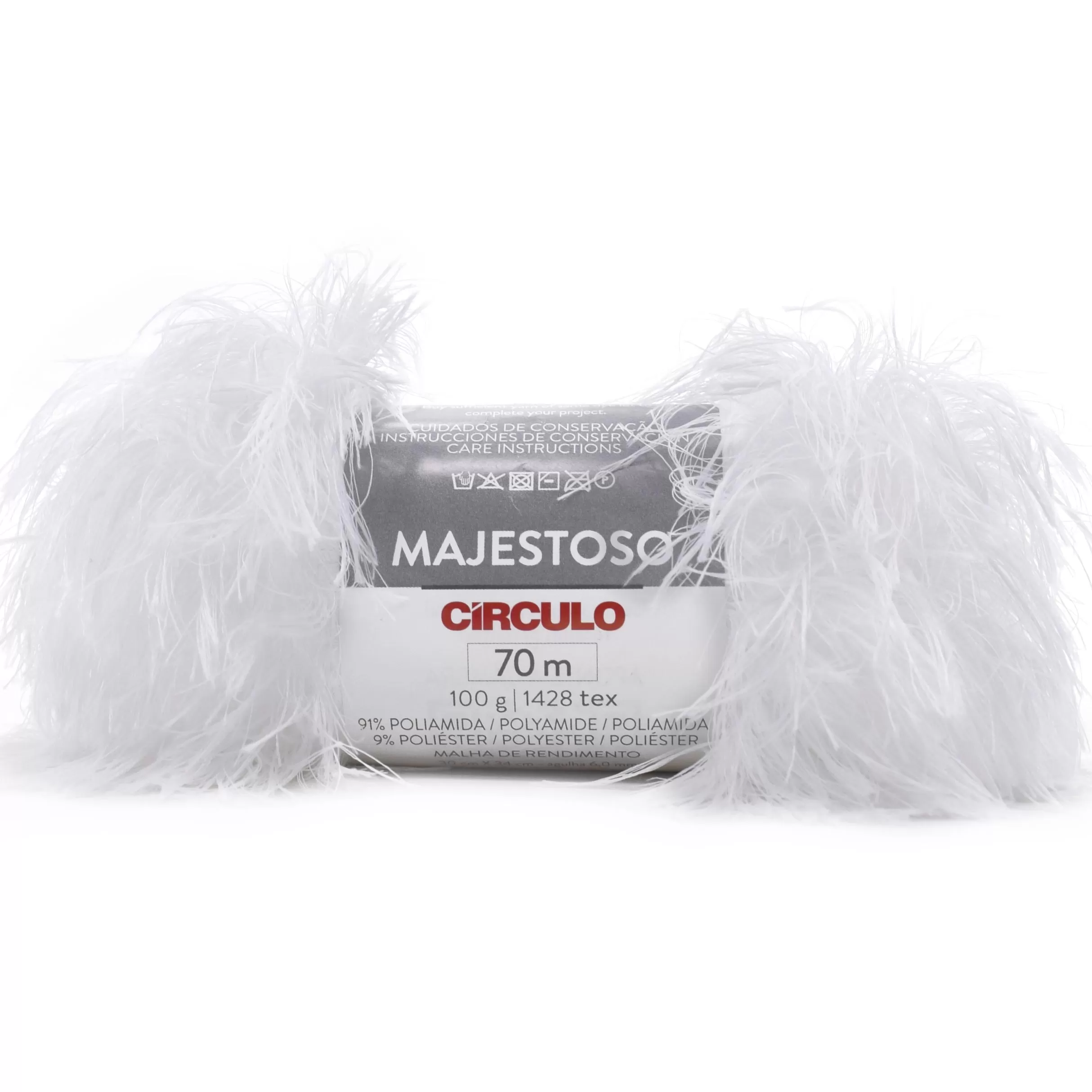 Novelo do Fio Majestoso Círculo cor branco