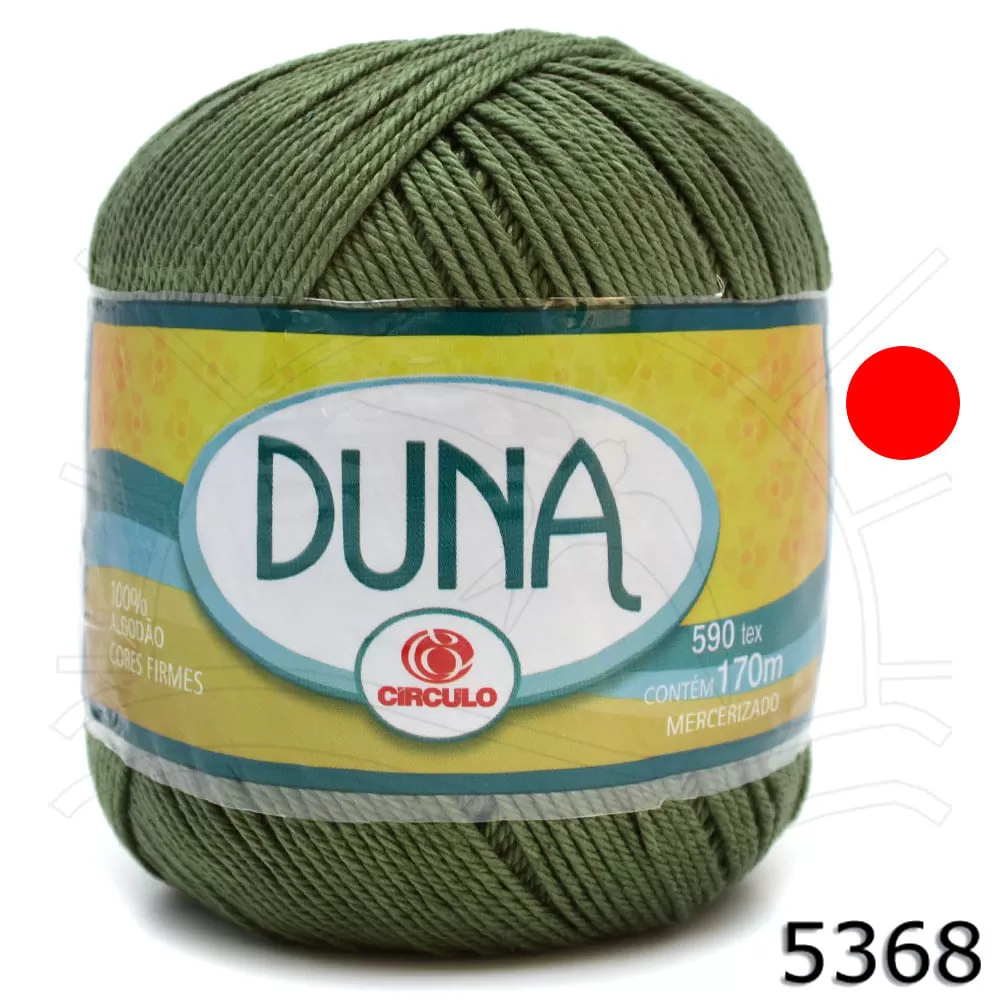 Novelo da Linha Duna Círculo 100g na cor 5368 Militar