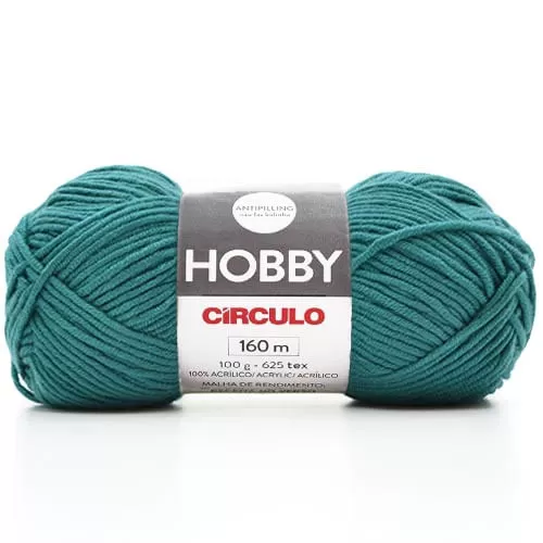 Novelo do Fio Hobby Círculo cor 2746 azul petróleo