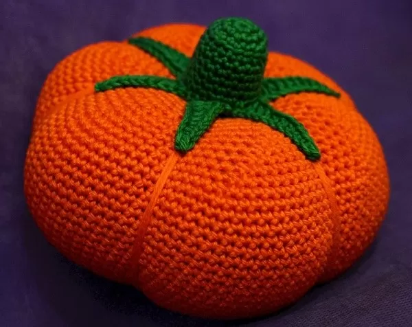 Amigurumi de abóbora de crochê para Halloween