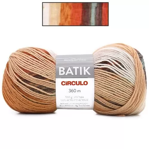 Fio Batik Círculo 100g — cor Casca