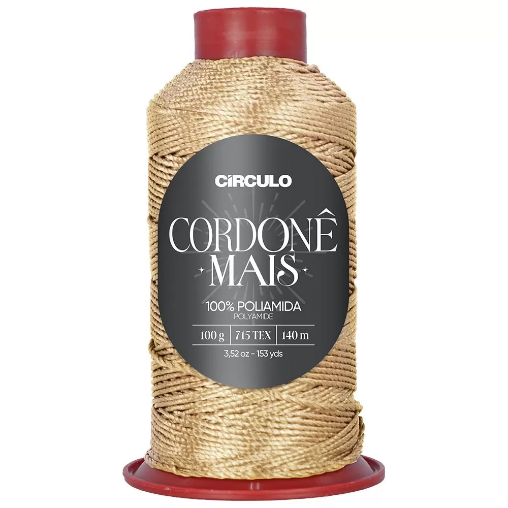Fio Cordonê Mais Círculo 100g — cor Ouro Suave 7068