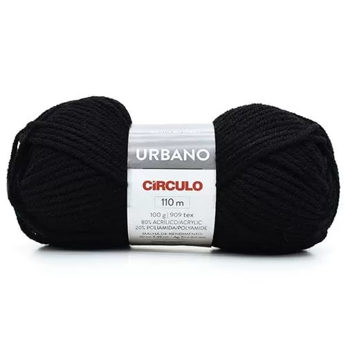 Fio Urbano Círculo 100g — cor 8990 Preto