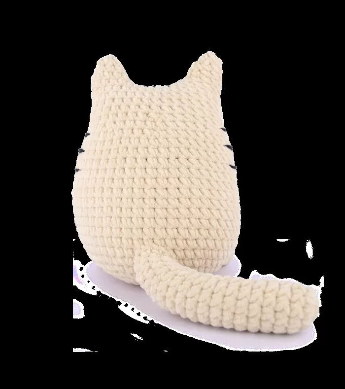 Detalhe do rosto do Gatinho Amendoim com olhos de segurança